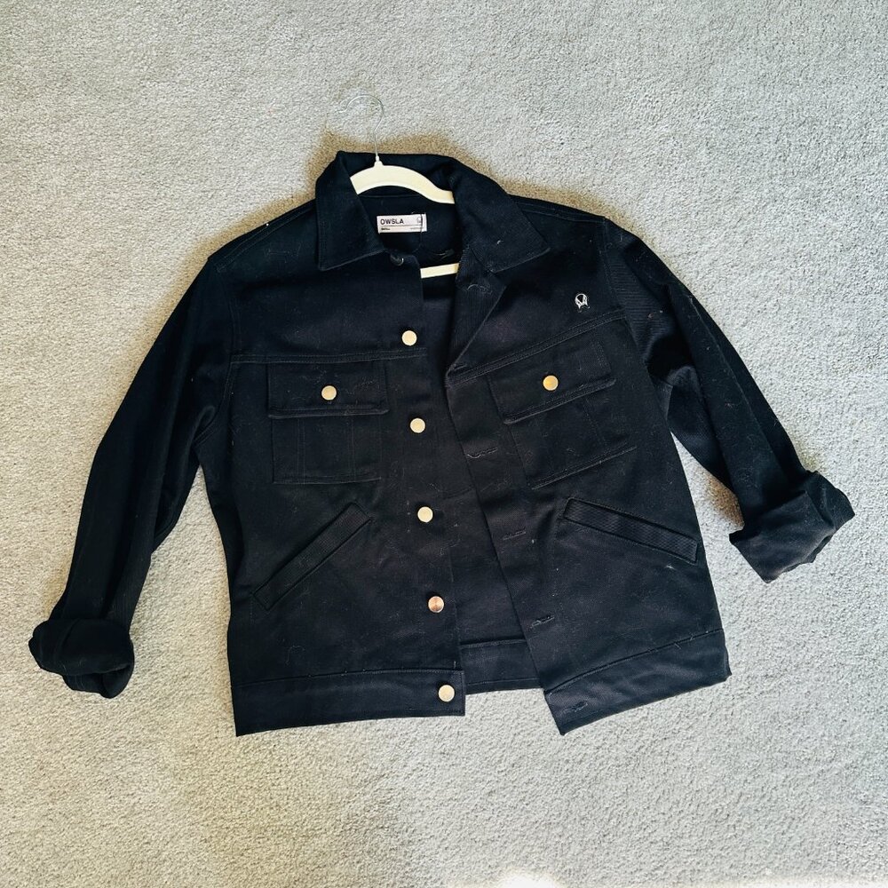 Owsla Black Logo Patch Denim Jacket - image 7